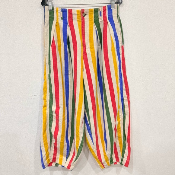 Free People We The Free Ridley Baja Pull On Trouser Pant Stripe Women Size Small - Picture 5 of 11